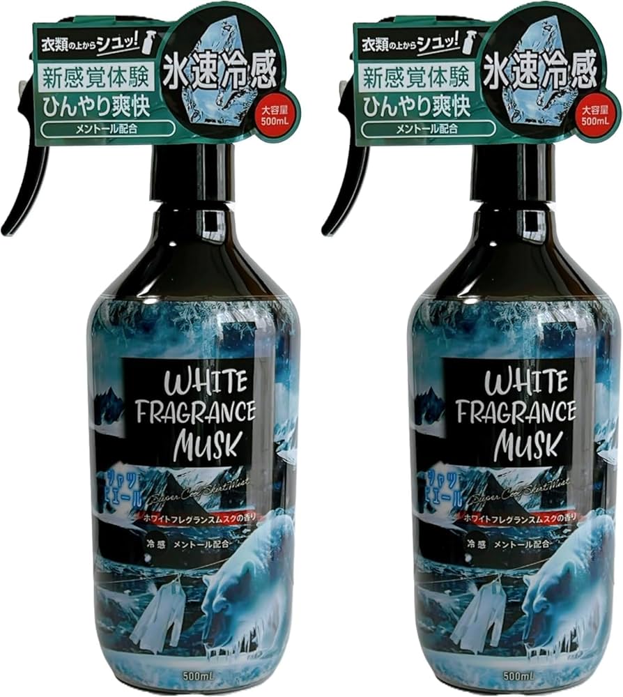 シャツヒエール　ホワイトフレグランスムスク　500ml×10本セット　冷感 Amazon.co.jp: 【衣類の上からシュッ！】シャツヒエール 500ml